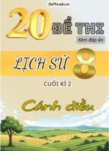 Tổng hợp 20 Đề thi Lịch sử 8 sách Cánh Diều cuối Kì 2 (Kèm đáp án)